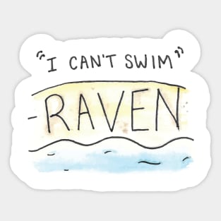 I can't swim vine Sticker